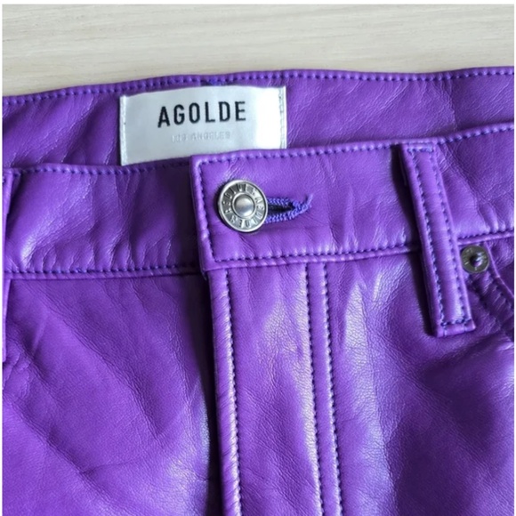 Agolde Purple Mini Skirt - size 29 - Picture 5 of 6